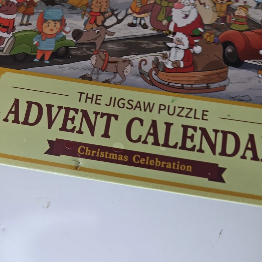 Festive Advent Calendar Jigsaw Puzzle - Vibrant Holiday Scene